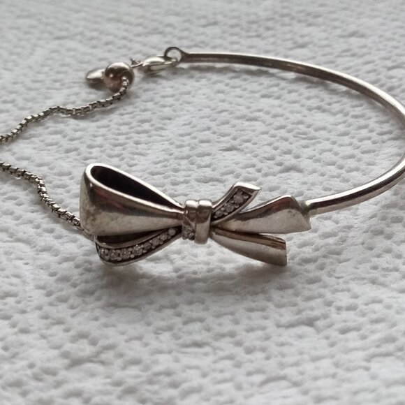 Authentic Pandora Retired Brilliant Bow Bracelet c S925 ALE - Picture 5 of 5